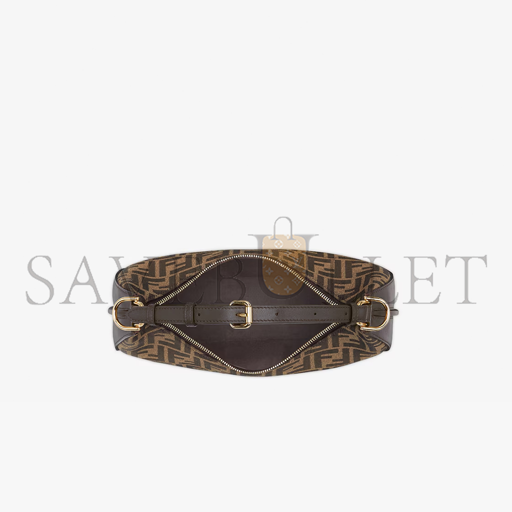 FENDI GRAPHY SMALL BROWN FF JACQUARD FABRIC BAG 8BR798ALP3F1I02 (29*24.5*10cm)